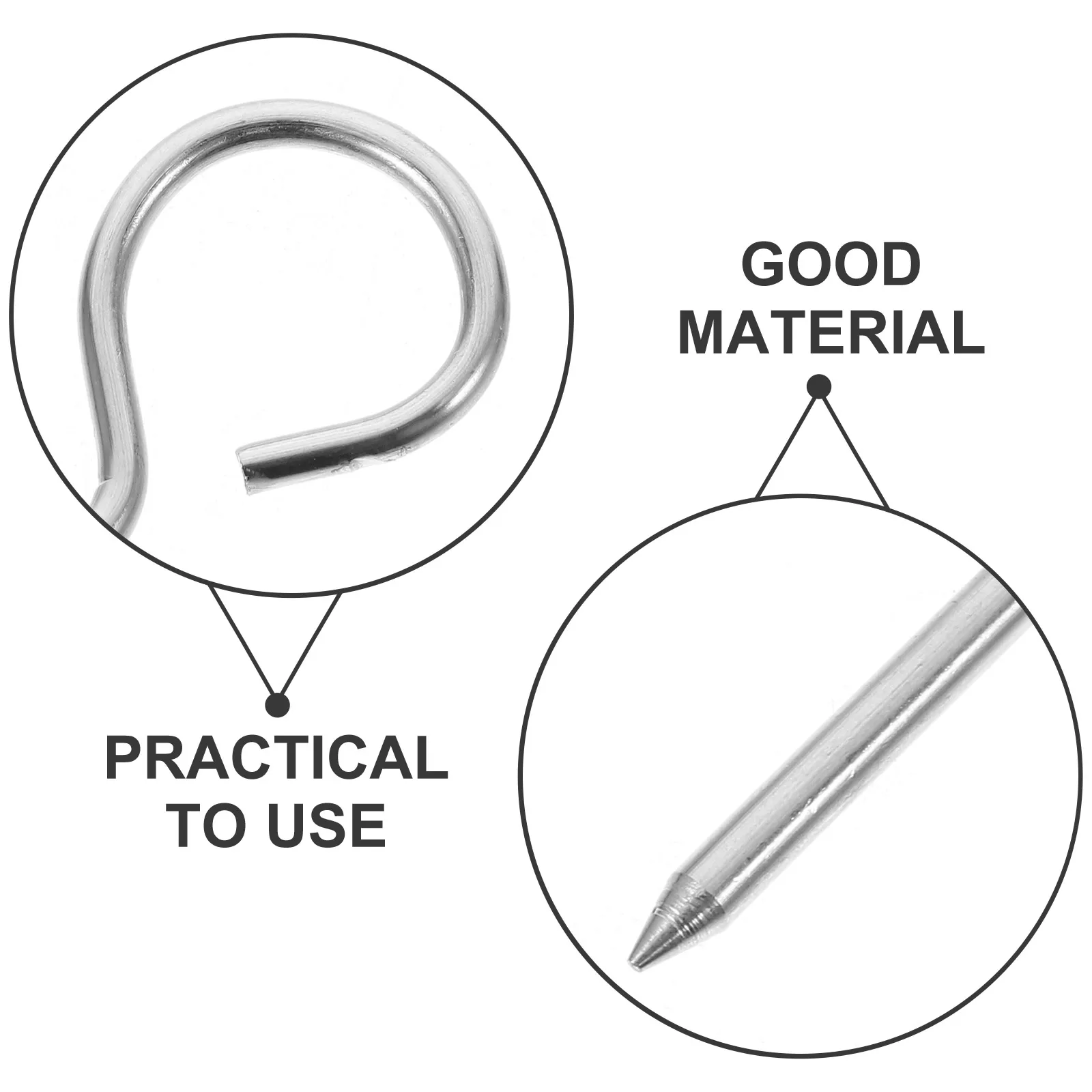 

10pcs Positioning Needle Silver Iron Wick Alignment Tool for DIY Making Mold Needle Craft Supplies