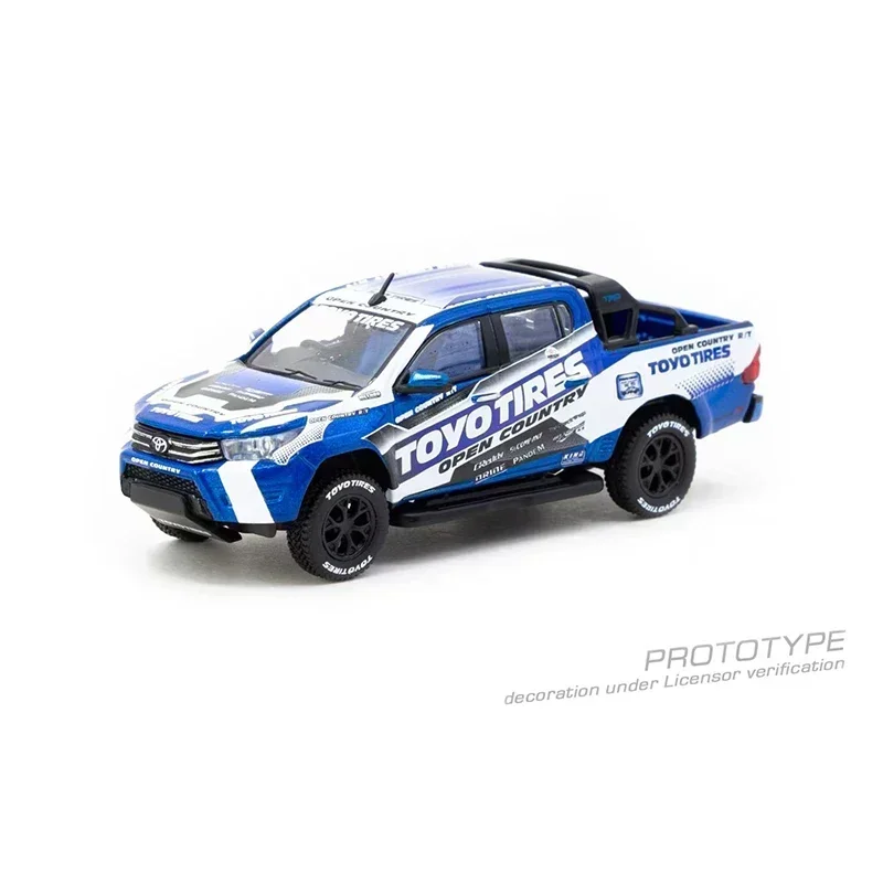 Tarmac fonctionne 1:64 Toyota Hilux Toyo pneus moulés sous pression modèle de voiture jouets de Collection