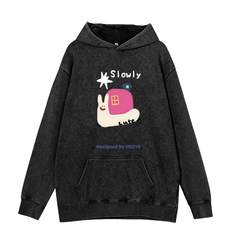 Farm sheep hooded sweatshirt cute new European and American women's simple hooded sportswear fun printed animal design