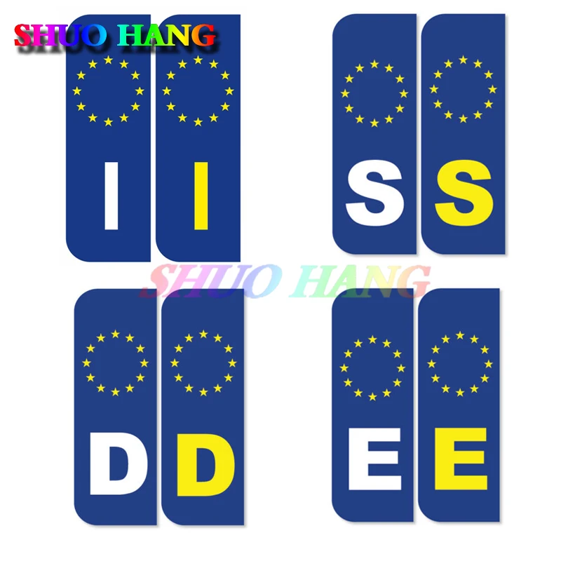 

Spanish License Plate Irish Car Number French Car Number Flag Car Sticker Vinyl Auto Parts License Plate Trunk Racing Decal PVC