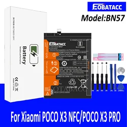 EOTABACC 100% New Original Battery BN57 For XIAOMI  POCO X3 NFC/POCO X3 PRO Phone Battery +Tools