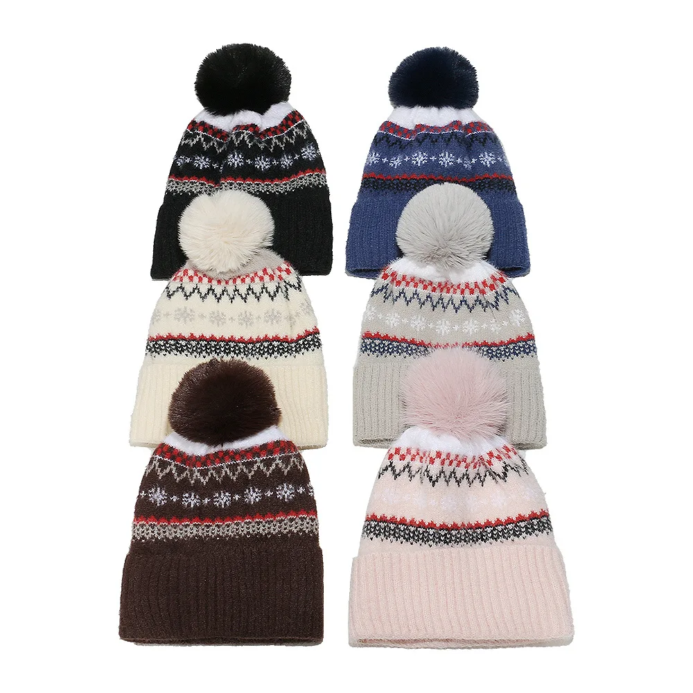

Модная кепка Hugger Toque, часы-чулки, осенне-зимняя шерстяная шапка, богемная вязаная флисовая утолщенная шапка с геометрическим рисунком B2M63