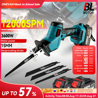 3600w 12000spm Brushless Reciprocating Saw Wireless Chainsaw Cut Saw Wood Cutting Tools With Sawblade For Makita 18V Battery Pin