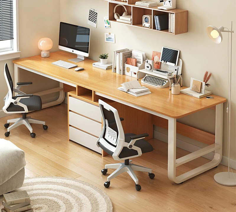 

Double Computer Desk, Desktop Workbench, Simple Double Writing Desk, Simple Desk