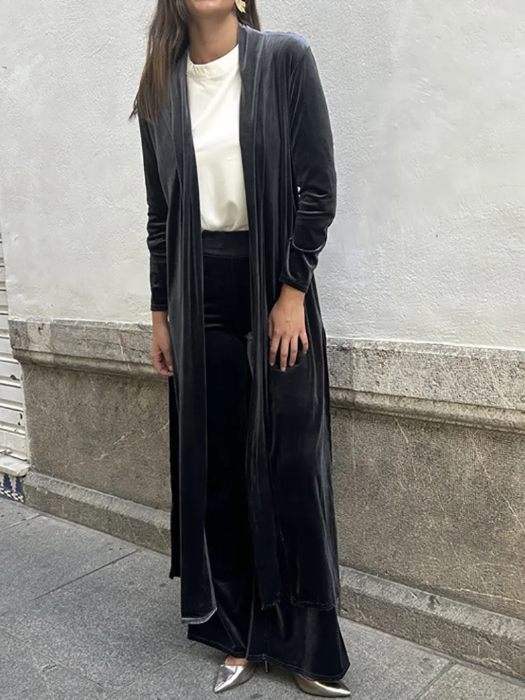 

Women Loose Loungewear Suits, Autumn Winter Fashion X-Long Top Wide Leg Pants Outfit, New High Elastic Waist Ladies Matching Set