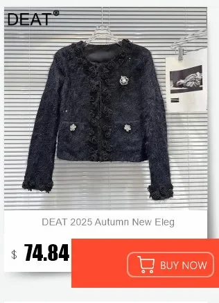 DEAT Damen Y2K Gothic Cropped Jeansjacke 2026 Herbst Neu Metallschnalle Schulterriemen Vintage Militär Kurze Jeansjacke 11A0699 – Detail 2