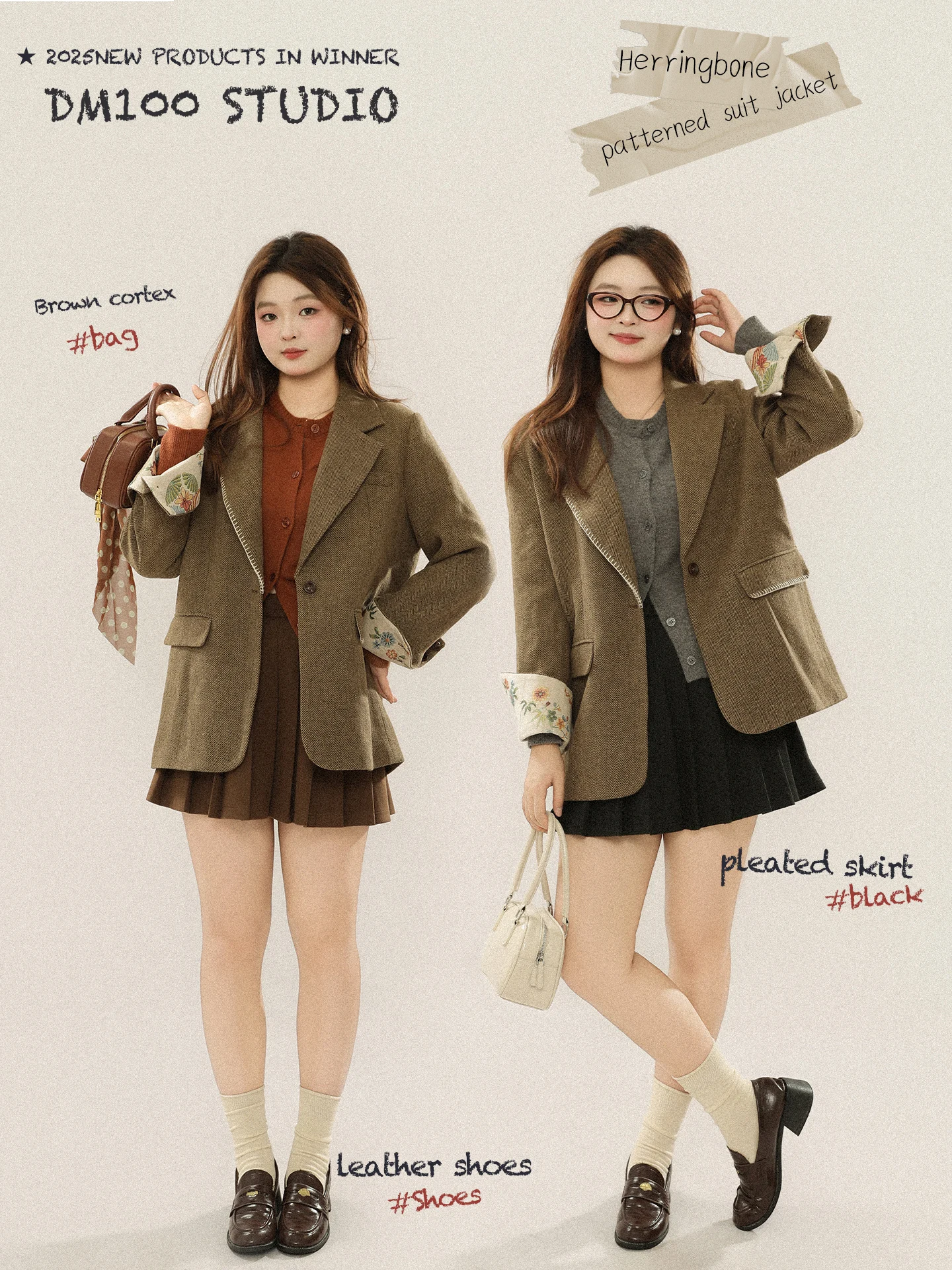 

Куртка DM00 большого размера, осенняя, с лоскутным узором, шерстяная, с вышивкой, в корейском стиле, для повседневной носки, свободного кроя, верхняя одежда