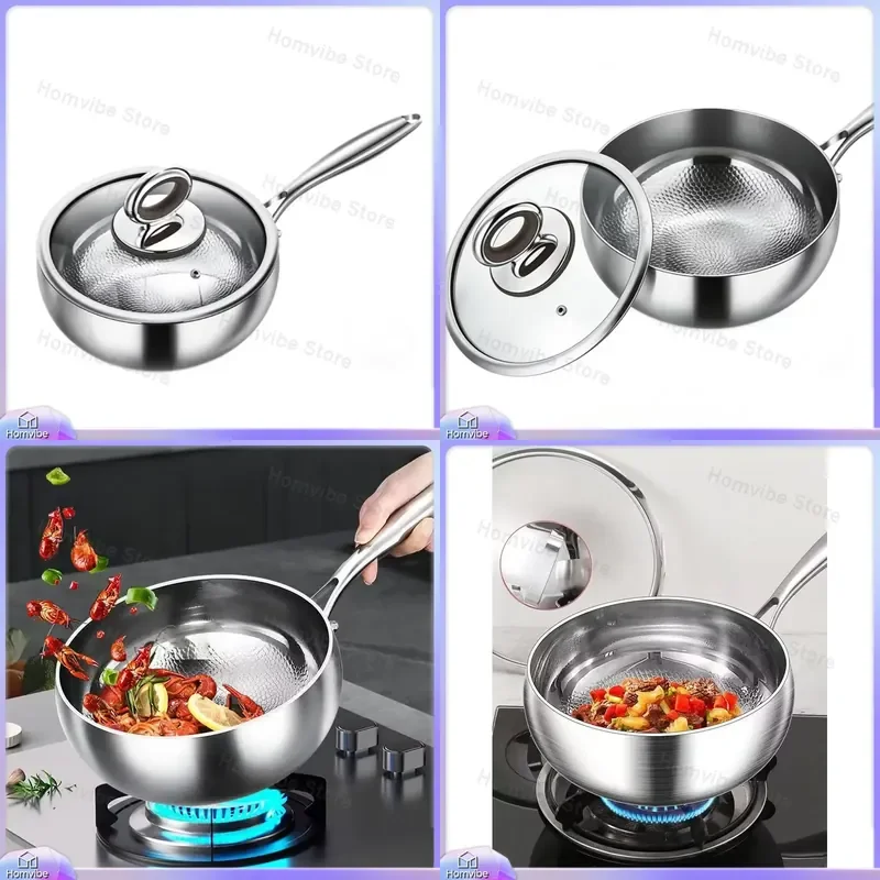 High Quality Titanium Hammered Frying Pan 24 cm 26 cm 28 cm Nonstick Cookware for Gas Induction Stove Kitchen