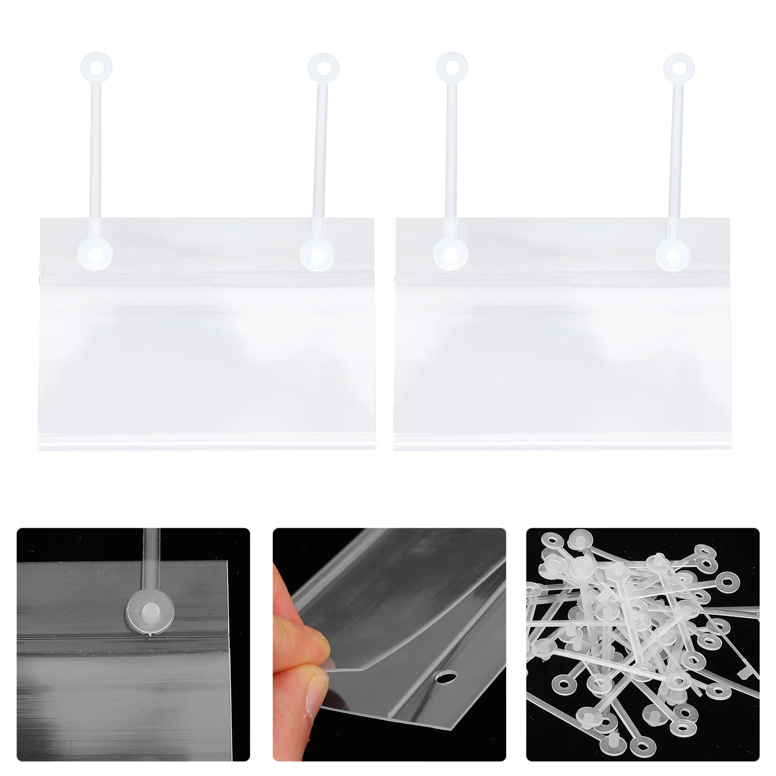 25 قطعة علامات الأسعار البلاستيكية عرض مشبك لمتجر السوبر ماركت علامات تسمية الرف دائم سعر البيع بالتجزئة عرض العلامة هوك مركز تسوق