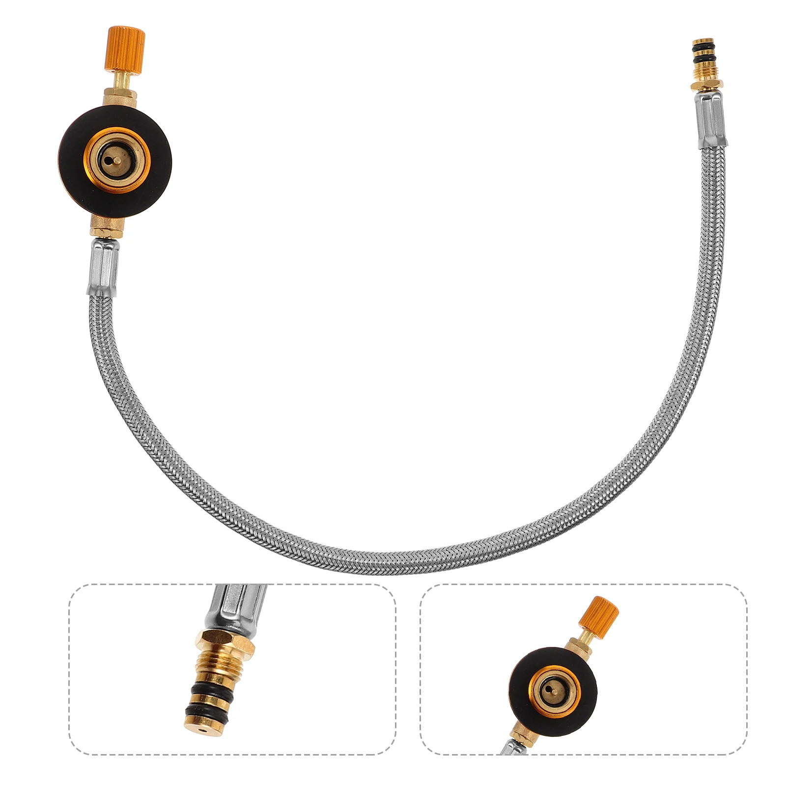 

Gas Extension Hose Propane Stainless Steel Braided Camping Outdoor BBQ Gas Long Hose Stove Adapter Mobile