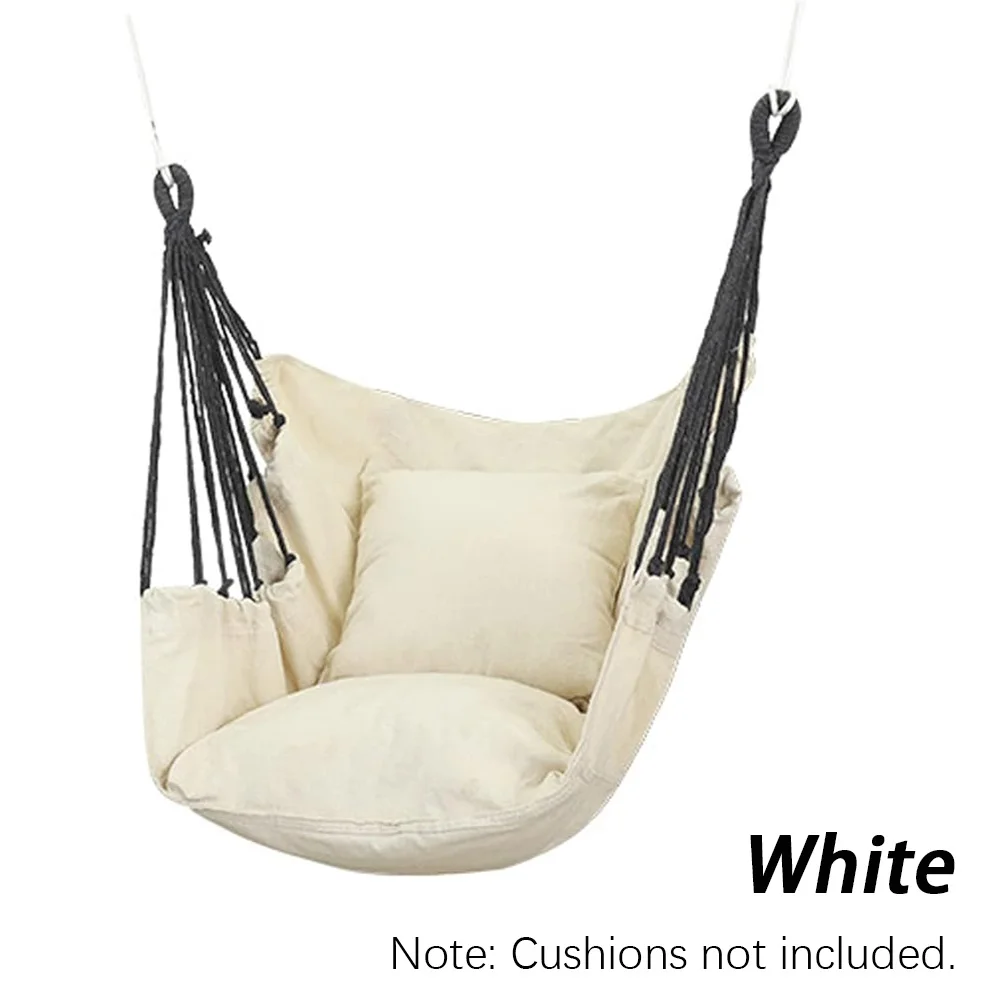 Portable Outdoor Camping Hammock Chair Canvas Swing Hanging Chair Leisure Lazy Rocking Chairs For Patio Garden Balcony Bedroom