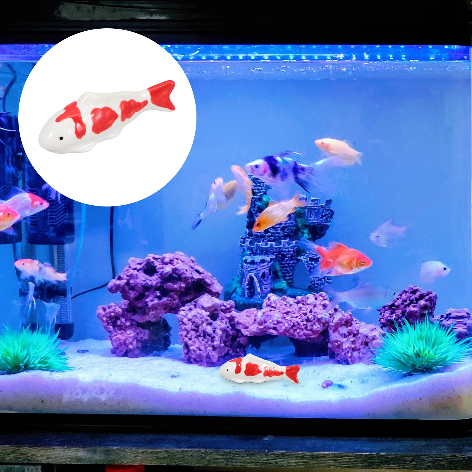 

Ceramic Floating Fish Ornament Adorable Cartoon Aquarium Decoration Floating Fish Tank Landscape Craft Aquarium Ornament