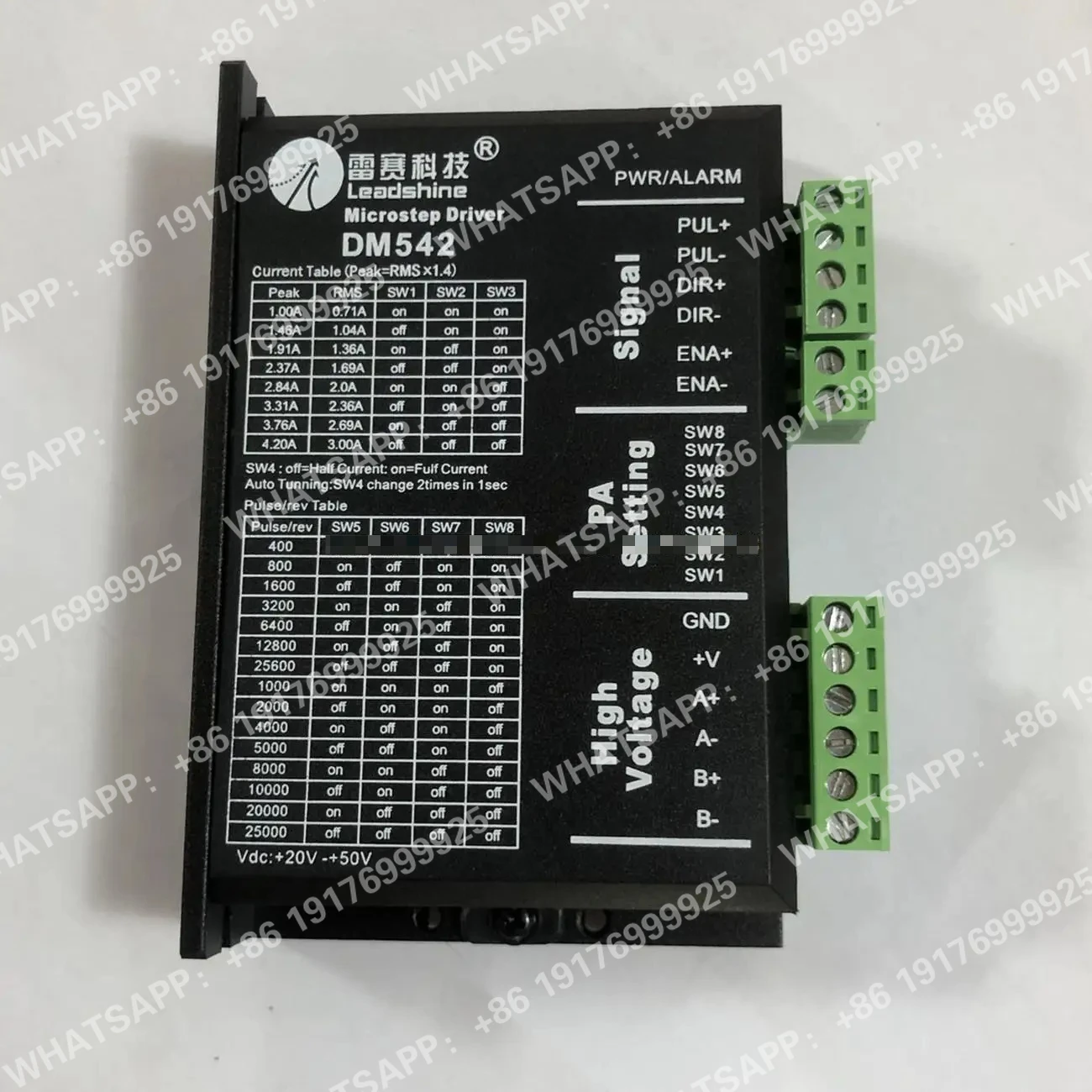 Leadshine DM542 M542C DM542S 57 Драйвер шагового двигателя M542 M542-05 Плата драйвера контроллера Драйвер двухфазного двигателя