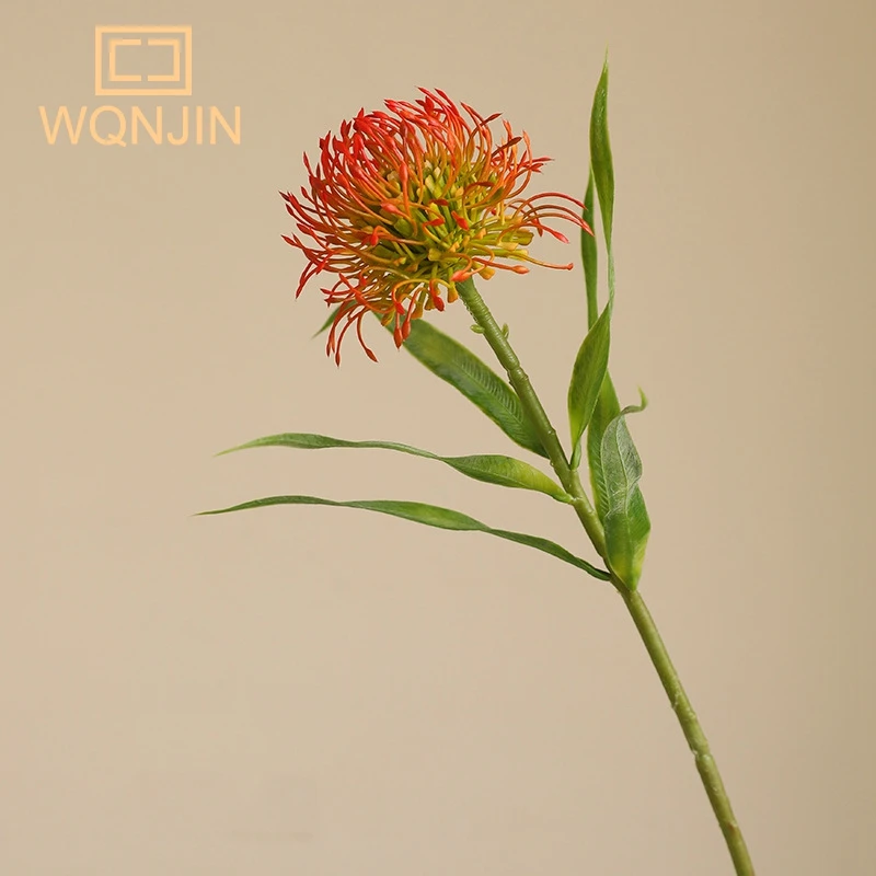 1 STÜCK, NEUE Simulierte Nadelkissenblume, Simulierte Grünpflanze Heimdekoration, Künstliche Blume, Hochzeitsdekorationsblume – Detail 10