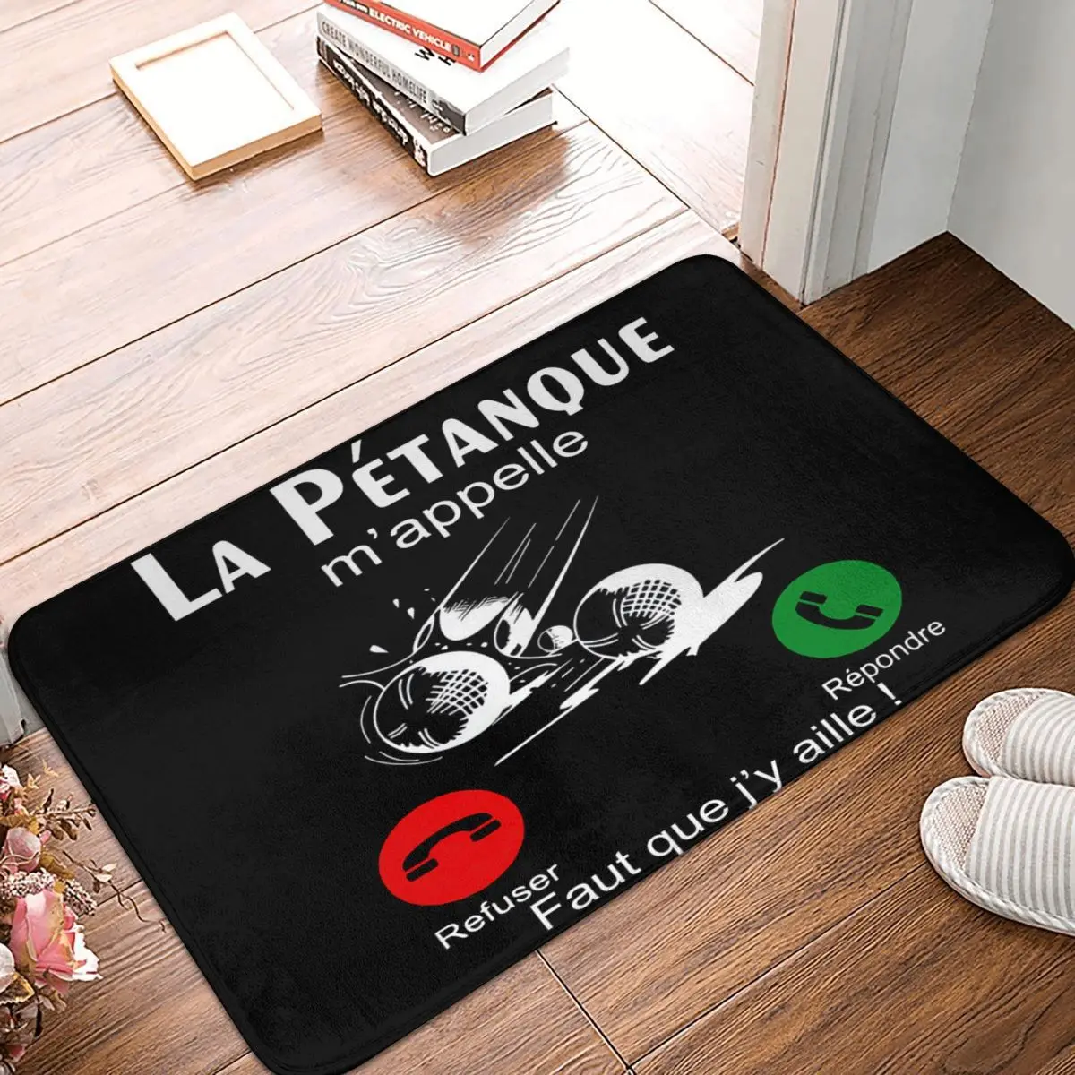 Personnalise La Petanque Mappelle Fete Cadeau Vacance Boule 40x60cm Carpet Polyester Floor Mats Retro Anti-Slip Home Decor