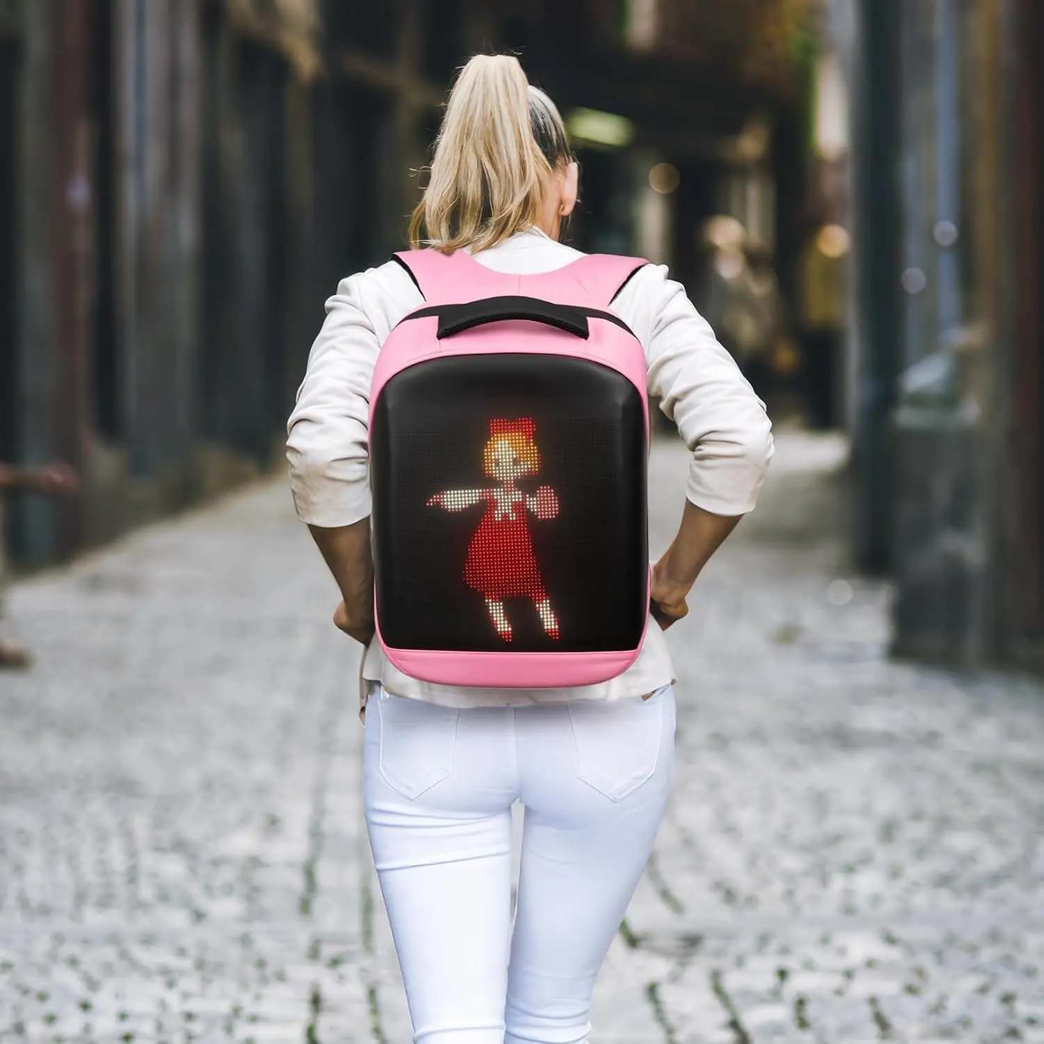 Laptop Backpack Smart LED Dynamic Backpack Waterproof Backpack Luggage Bag Cycling Travel Daypack Rucksack Personalized Gifts