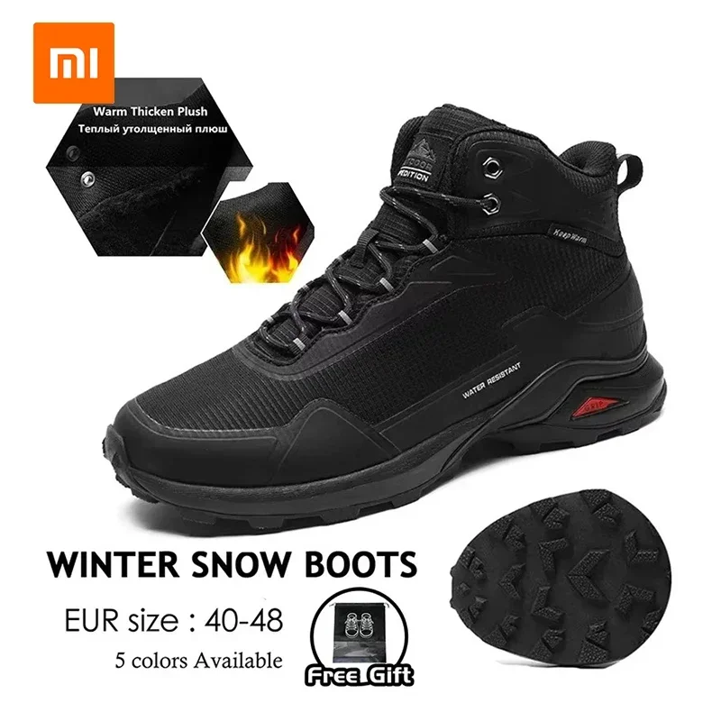 Xiaomi Winter Men Boots Warm Non-slip Snow Boots Men's High Quality Outdoor Waterproof CamouflageTrekking Hiking Shoes