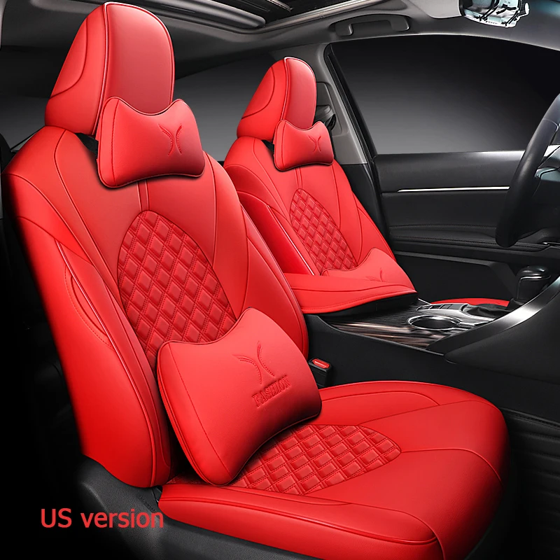 Luxury US version Car Special Seat Cover For Toyota Camry 2018-2023 Artificial Leather Waterproof  protect Automotive Parts