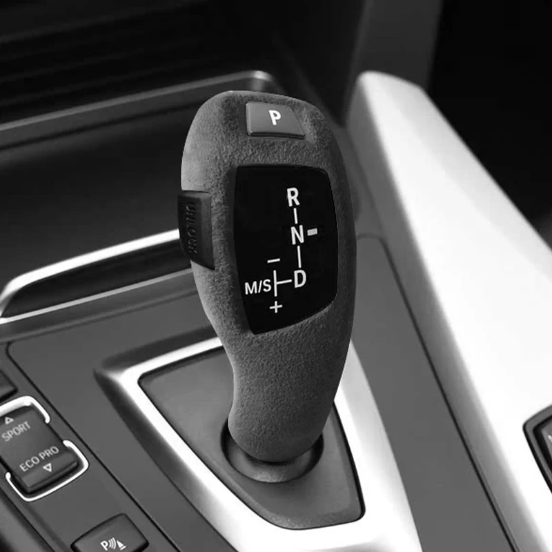 Made of Alcantara For BMW 3er F30 F31 3GT F34 F35 Car Gear Shift Knob Shifter Boot Trim Stickers Interior Tuning Accessories