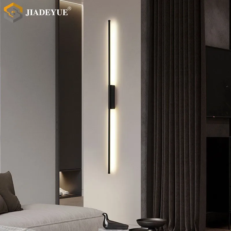 Modern minimalist LED strip wall lamp sofa living room TV background wall bedroom bedside lamp 110V 220V