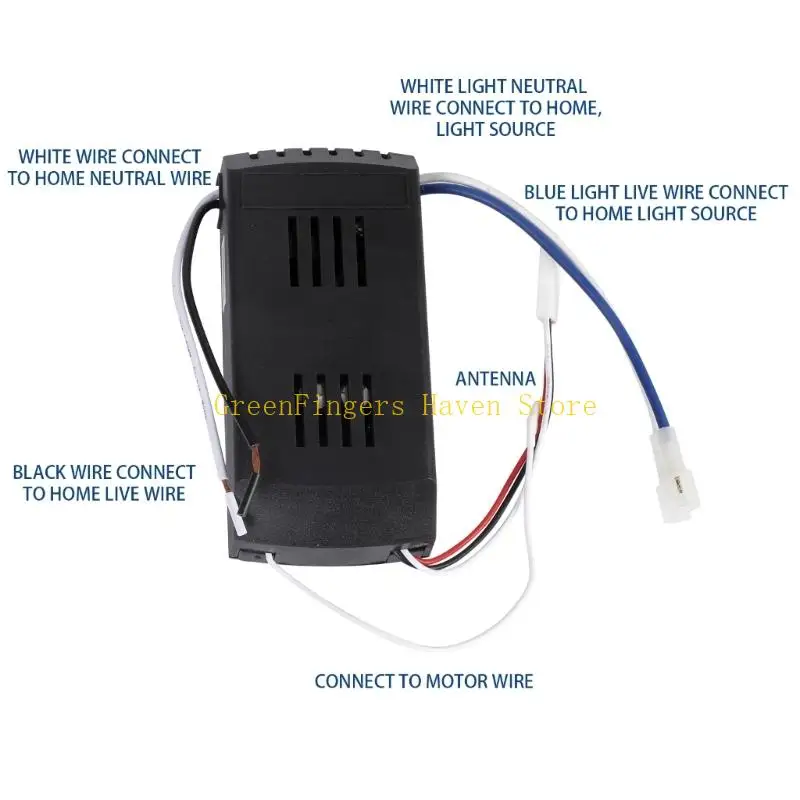 F68D Universal Wireless Remote Controller Suitable for Ceiling 6 Adjustable Speeds and 3 Timing Modes ABS Texture