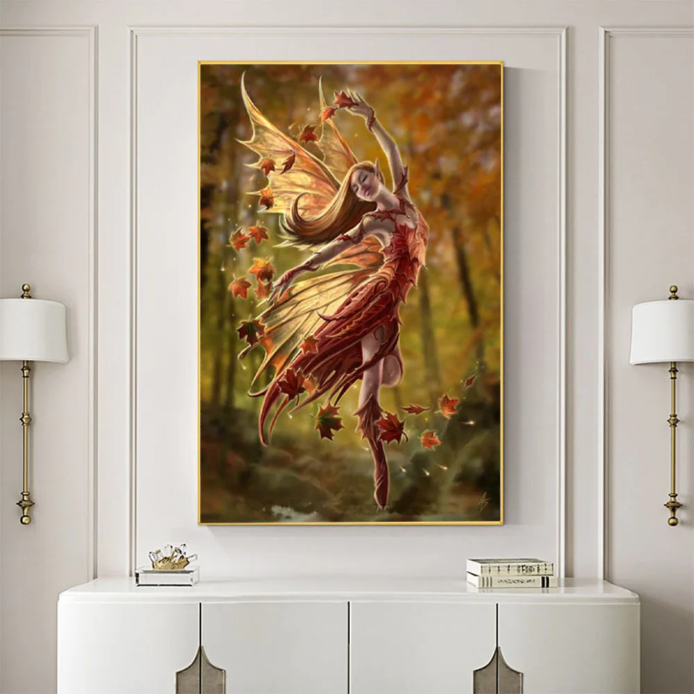 Angel Butterfly DIY Cross Stitch Embroidery 11CT Kits Craft Needlework Set Printed Canvas Cotton Thread Home Decoration Sale