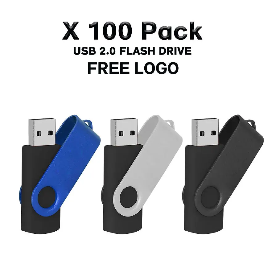 

Metal 100pcs Free Custom Logo Pendrive 32gb 64gb 128gb Pen Drive Flash Usb 2.0 Memory Stick Usb Flash Drive Cle Usb 16GB 8GB 4GB