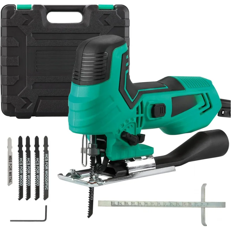 

650, 1000-3000RPM Saw, 6 Adjustable Speeds, 5 Blades, Cor Angle
