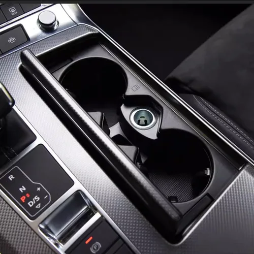 Imagen 2 del producto Para Audi A6 A7 C8 2019-2023 caja de reposabrazos delantero soporte para vasos de bebidas montaje soporte para vasos carcasa accesorios de ajuste Interior de coche