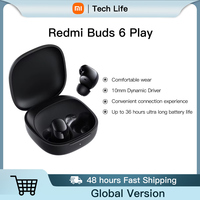 Xiaomi Redmi Buds 6 Play Earphone Global Version 10mm Dynamic Driver AI Noise Cancellation 36 Hours Battery TWS Headphone new