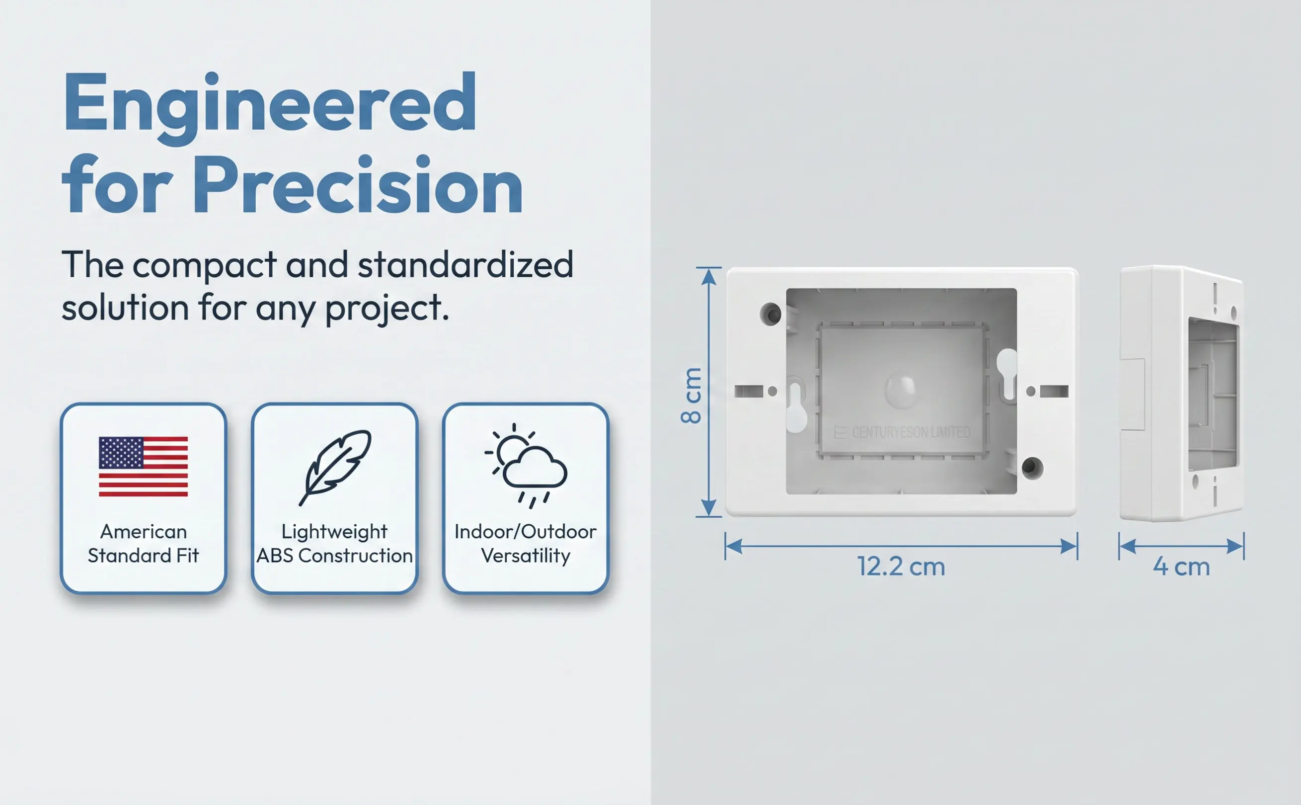 Surface Mount Electrical Box 118 Type Wall Switch Indoor Outdoor Use Switch Mount Box Home Commercial