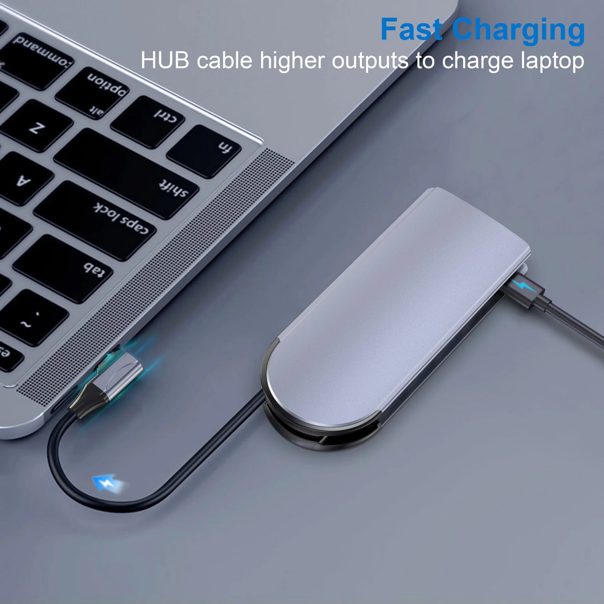 10 in 1 USB-C HUB with RJ45  Gigabit Ethernet Adapter USB 3.0 Multiport Hub USB C to Ethernet Lan Network Adapter for MacBook