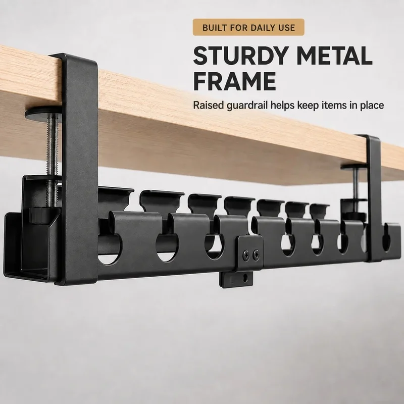 Cable Management Organizer for Desk No Drill Wire Holder Clip Cord Wrap Office Desktop Power Strip Router Data Cable S