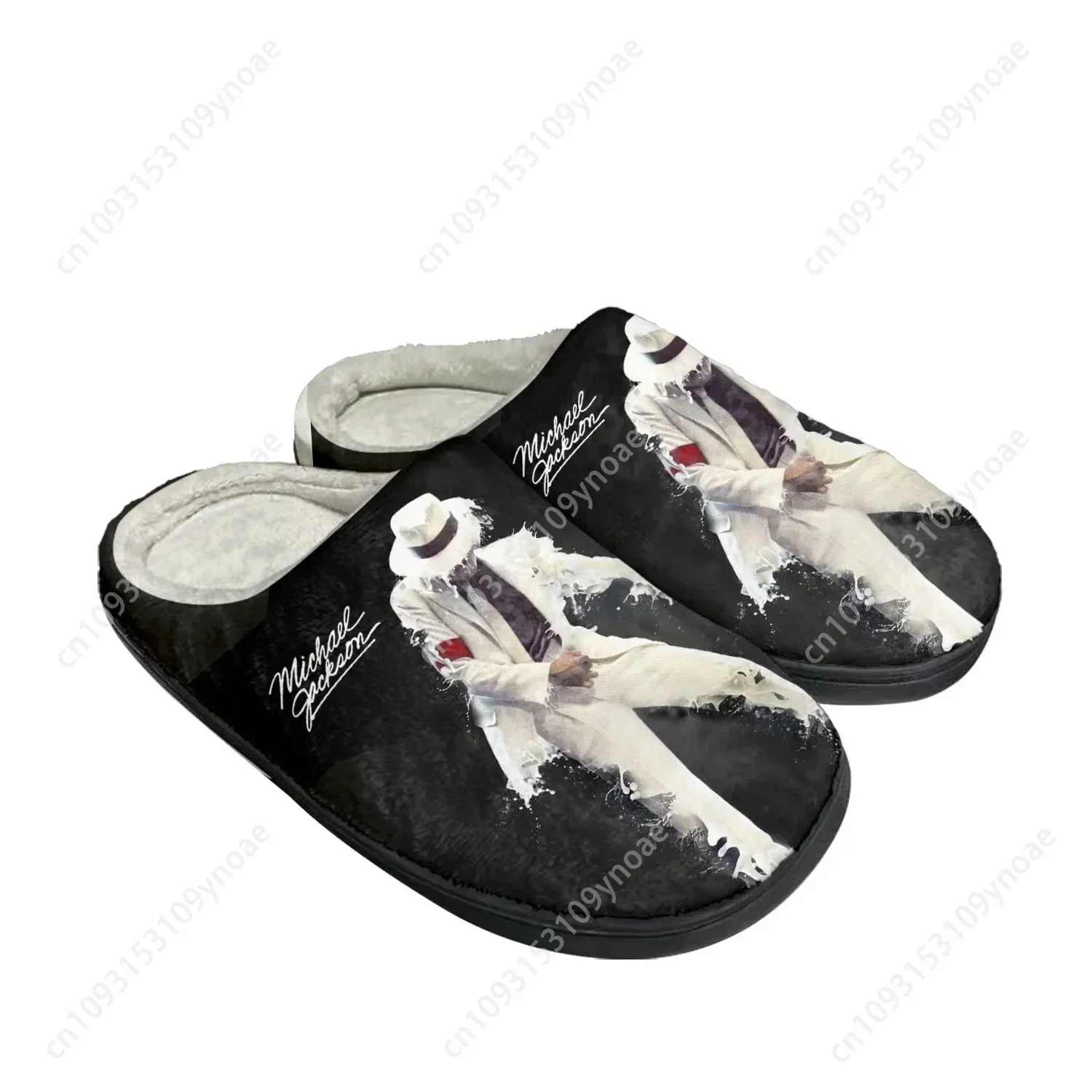 

Michael Jackson Pop Singer Dancer Home Cotton Custom Slippers Mens Womens Sandals Plush Bedroom Keep Warm Shoe Thermal Slipper