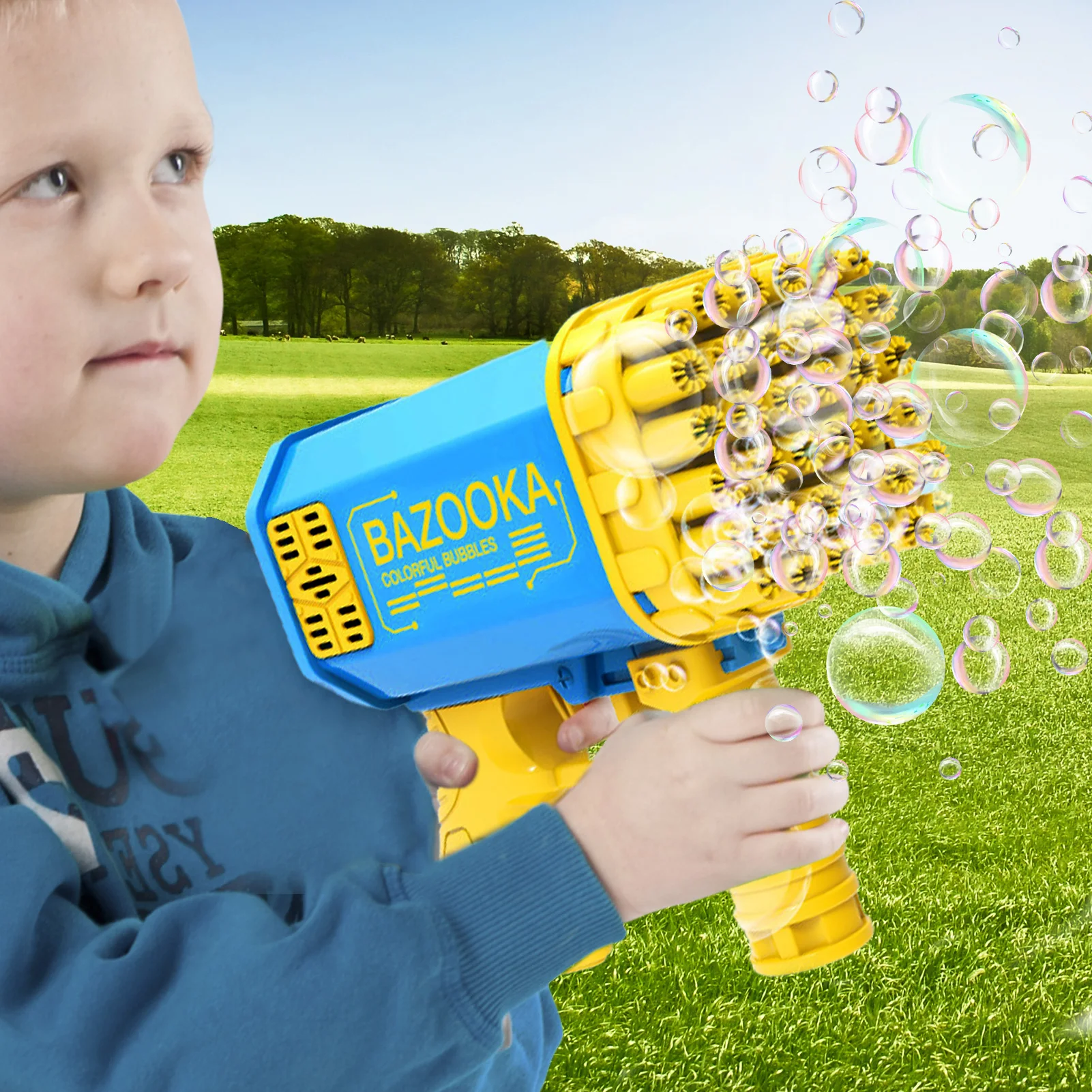 36 Lỗ Bong Bóng Thổi Cho Bé Điện Bong Bóng Súng Máy Điện Trẻ Em Bubble Blaster Tên Lửa Cho Dự Tiệc Mùa Hè