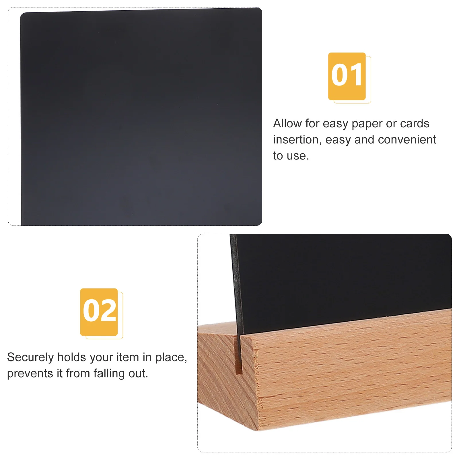 1 مجموعة سطح المكتب السبورة تسجيل قاعدة خشبية سميكة الدائمة سبورة صغيرة لسعر القائمة عرض لوحة رسائل الطاولة ريفي #1