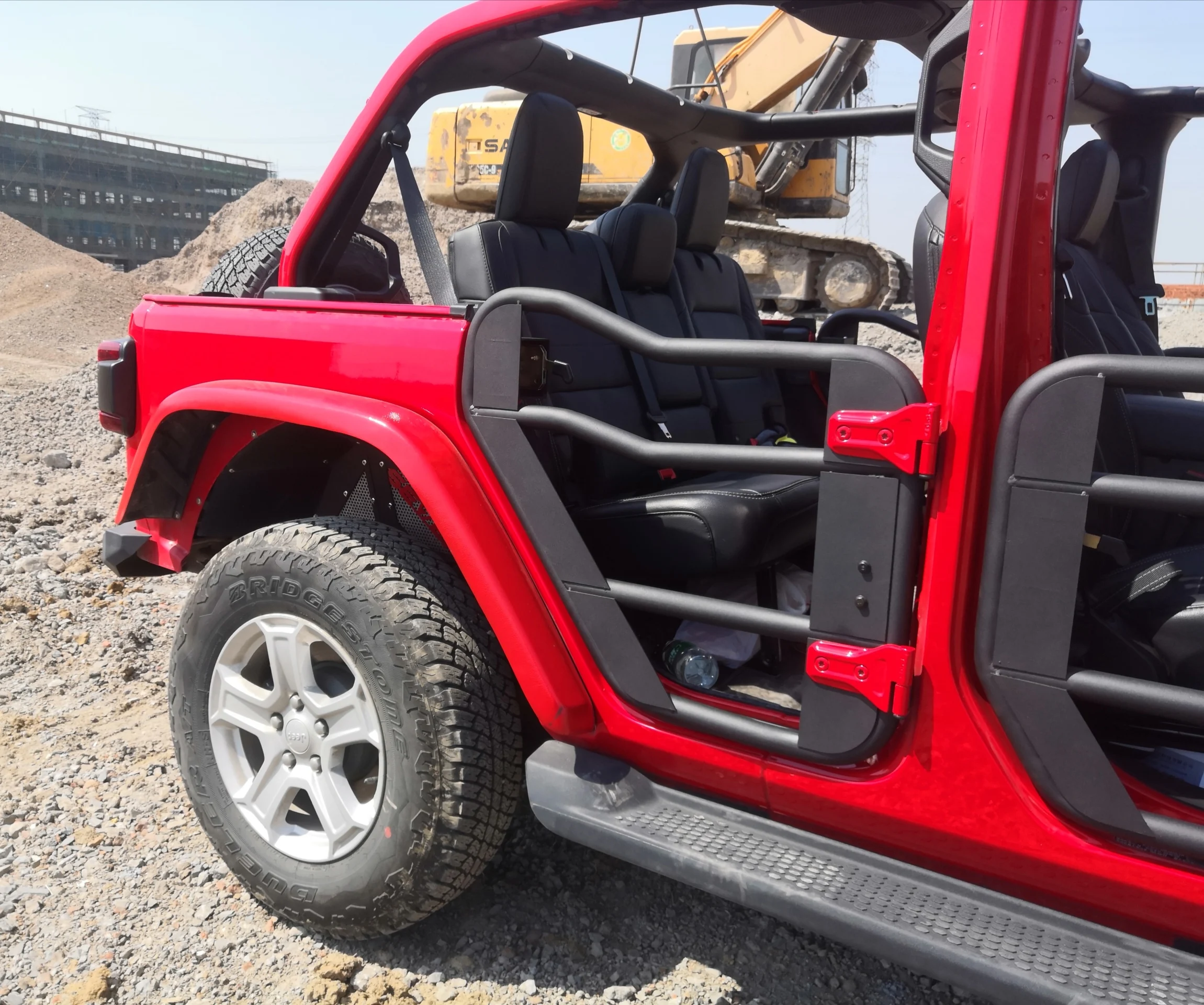 Gobison Hot Sale 4x4 Auto Tuning Accessories 2/4 Steel Black Powder-Coated Half Door for jeep Gladiator JT