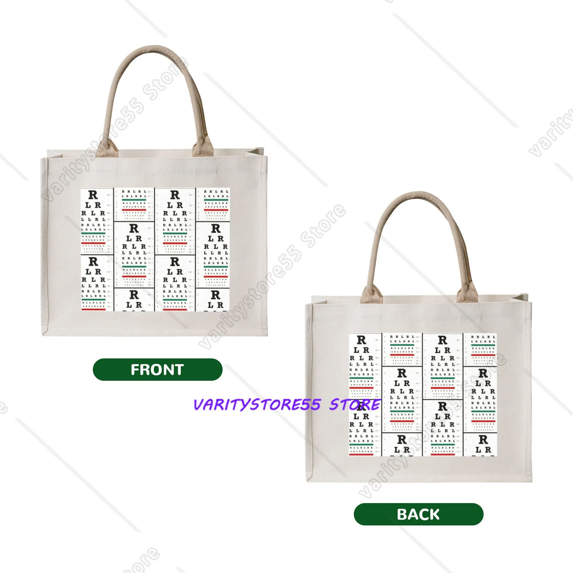 Recycling Funny Drummers Eye Chart Shopping Bag Women Tote Bag Portable  Grocery Shopper Bags