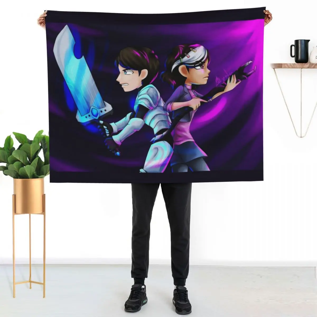 Back To Back Throw Blanket Multi Use Warm Blanket for Living Room Bedroom