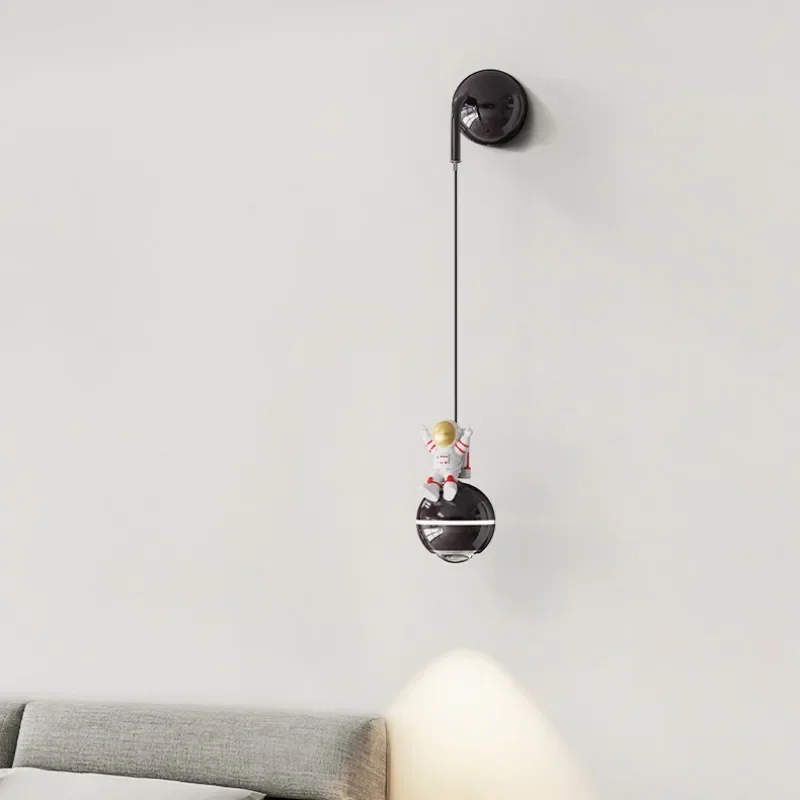 

High-end Living Room Bedroom Bedside Chandelier Hanging Atmosphere Eye Protection Light Luxury Background Wall Lamp