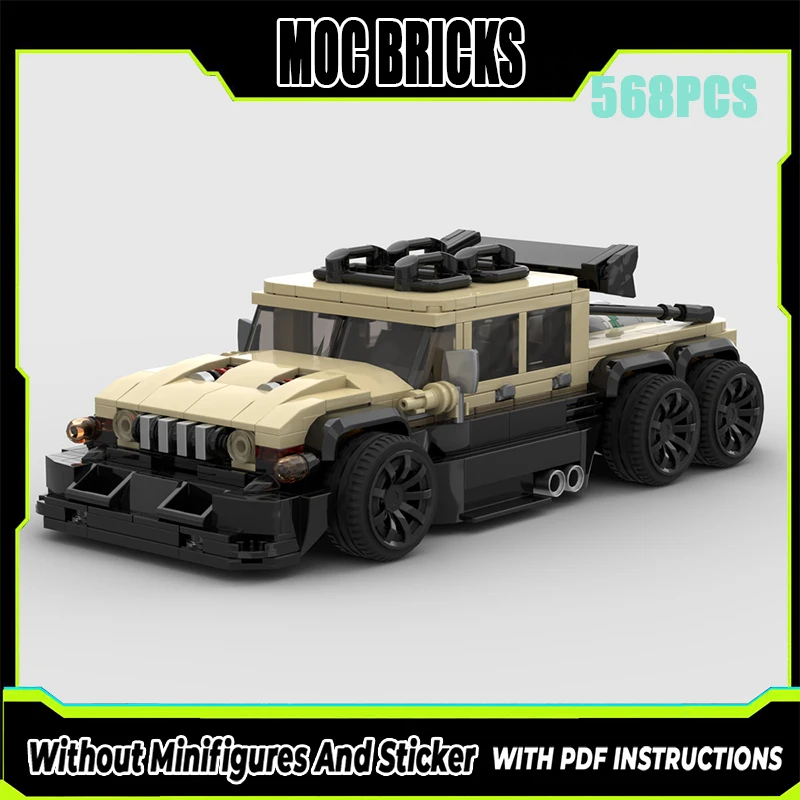 

Exquisite new product MOC building block car model universal customization 6x6 technology modular children's toy DIY assemblyset