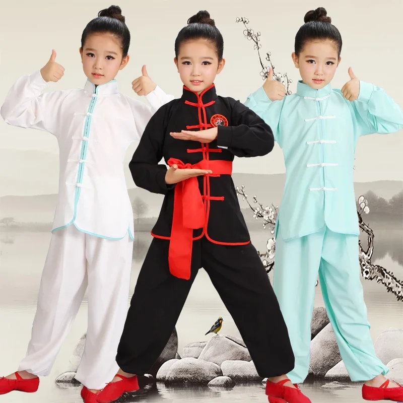 Children's Martial Arts Performance New Youth Tai Chi Practice Clothing Short Sleeve Primary and Secondary School