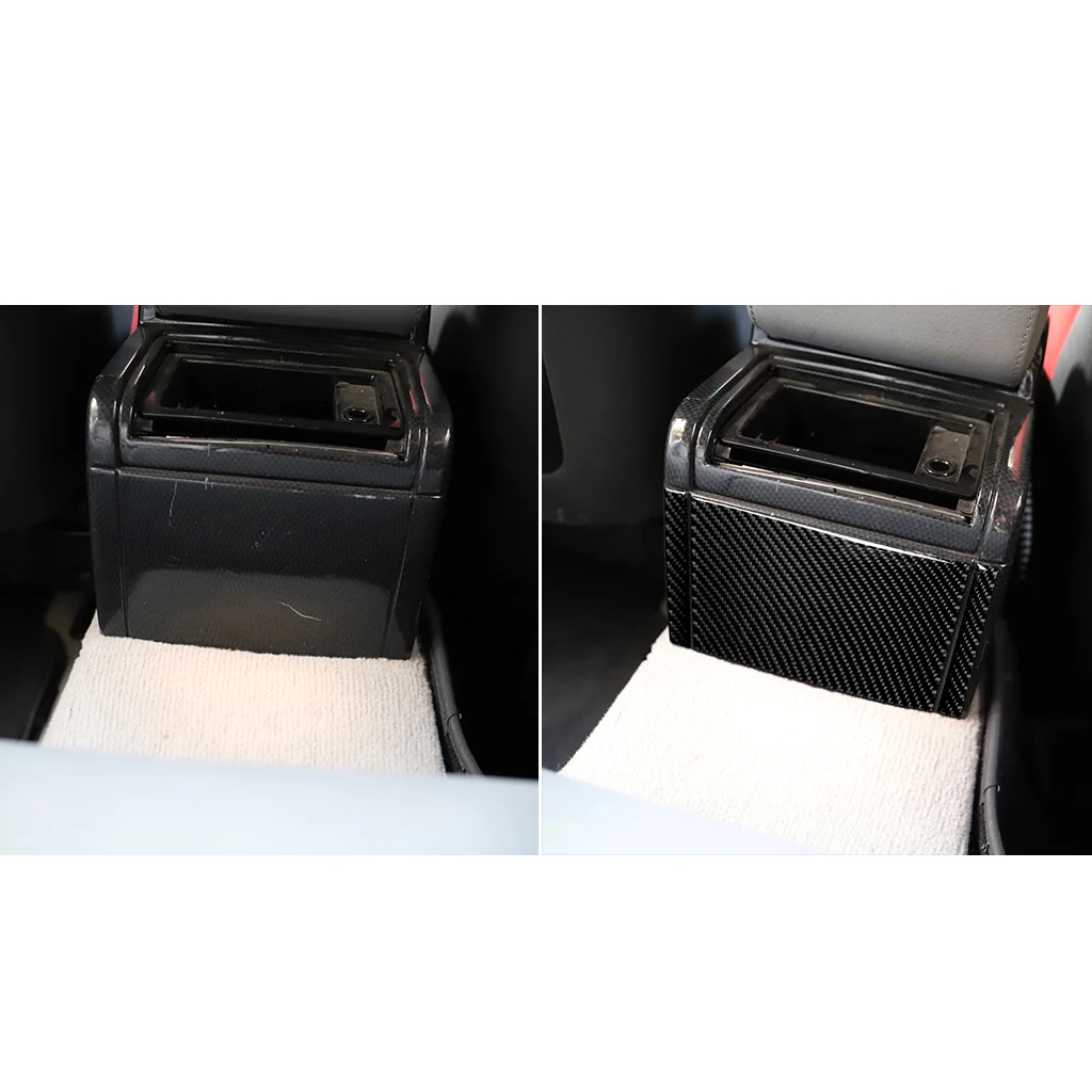 For BMW E46 1998-2005 Carbon Fiber Rear central control Panel Trim Cover Car Interior Accessories Decorative Stickers