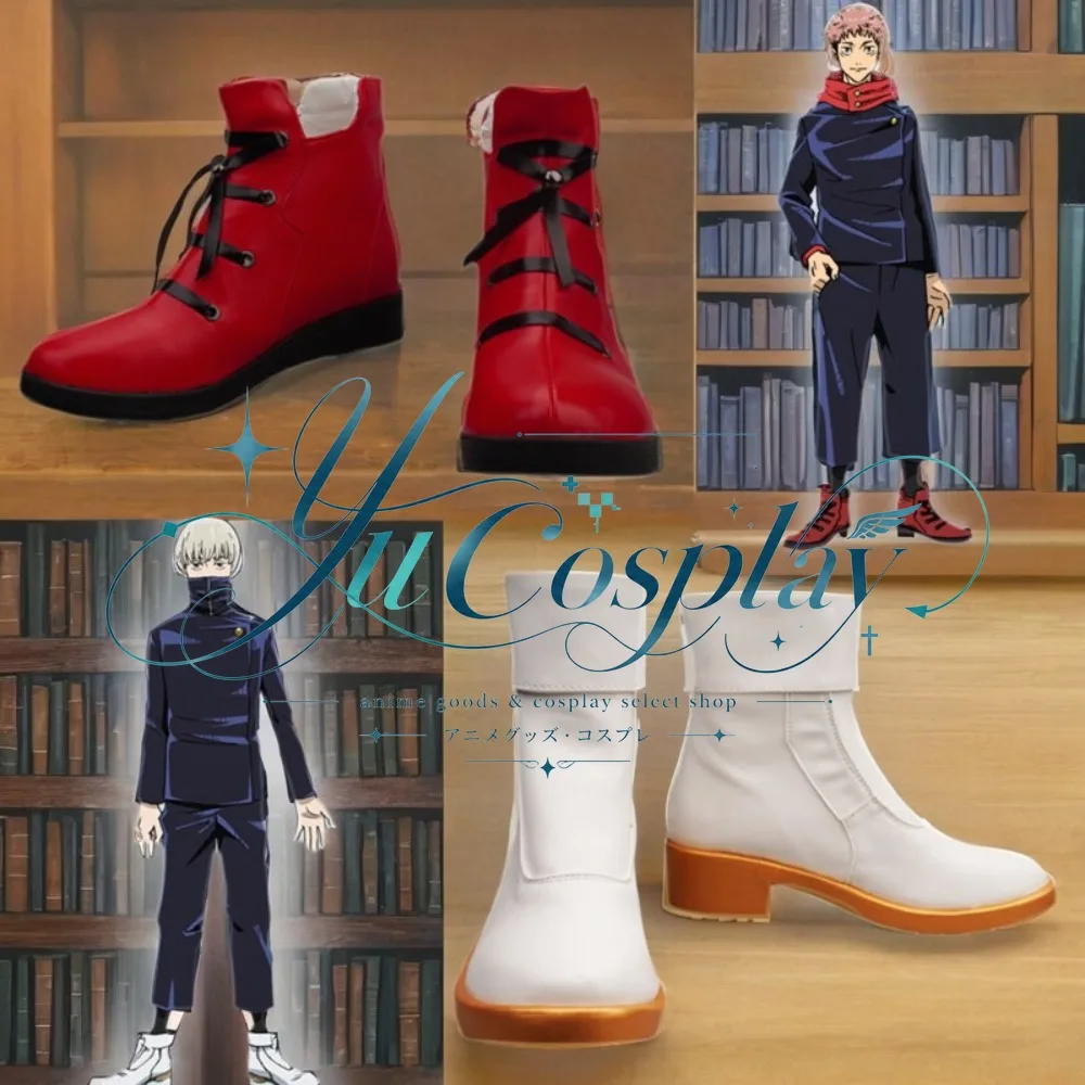 Animation Yuji Itadori Toge Inumaki Megumi Fushiguro Nobara Kugisaki Cosplay Shoes Custom Boots