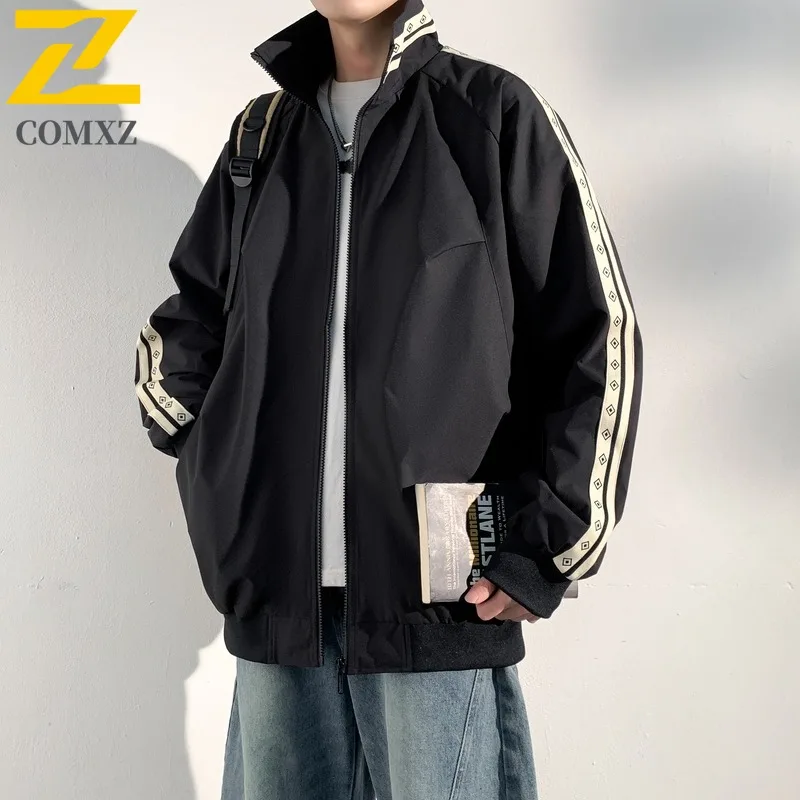 سترات COMXZ للرجال رياضية متعددة الاستخدامات للسفر والتخييم فضفاضة قابلة للتنفس والمشي لمسافات طويلة ملابس خارجية مقاومة للرياح والمشي وركوب الدراجات