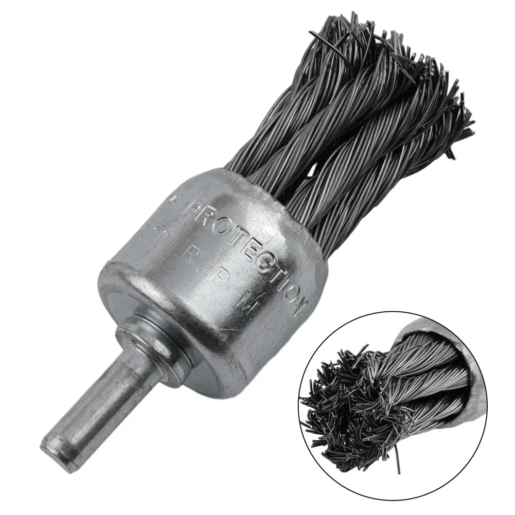 Escova de Fio de Aço Remoção de Ferrugem Polimento de Carbono para Moedor Ferramentas Rotativas nó de Inclinação Broca Copo Frisado Conjunto de Rodas