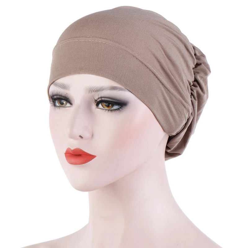 Modal Undercap Plain Soft Stretchy Under Cap Hijab Bonnet Muslim Women Full Cover Inner Hijabs Turban Islam Underscarf