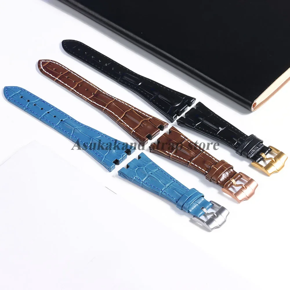 28 مللي متر أسود براون حزام ساعة من الجلد ل 26133/15500 حزام ل رويال أوك أوفشور 15710/15400/26470 الرياضة حزام الساعات الرجال سوار