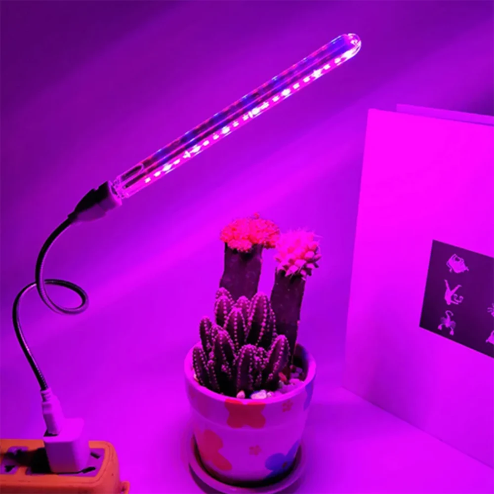 Lámpara LED de crecimiento de plantas para interiores, lámparas Phyto USB de 5V de espectro completo para invernadero, casa, tienda, flores,