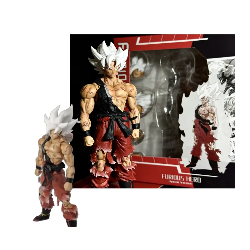 

【In Stock】Dragon Ball Black Hole Model Play Shf Seven Dragons' Pearl Weekly Color Battle Damaged White Goku Action Figure Doll